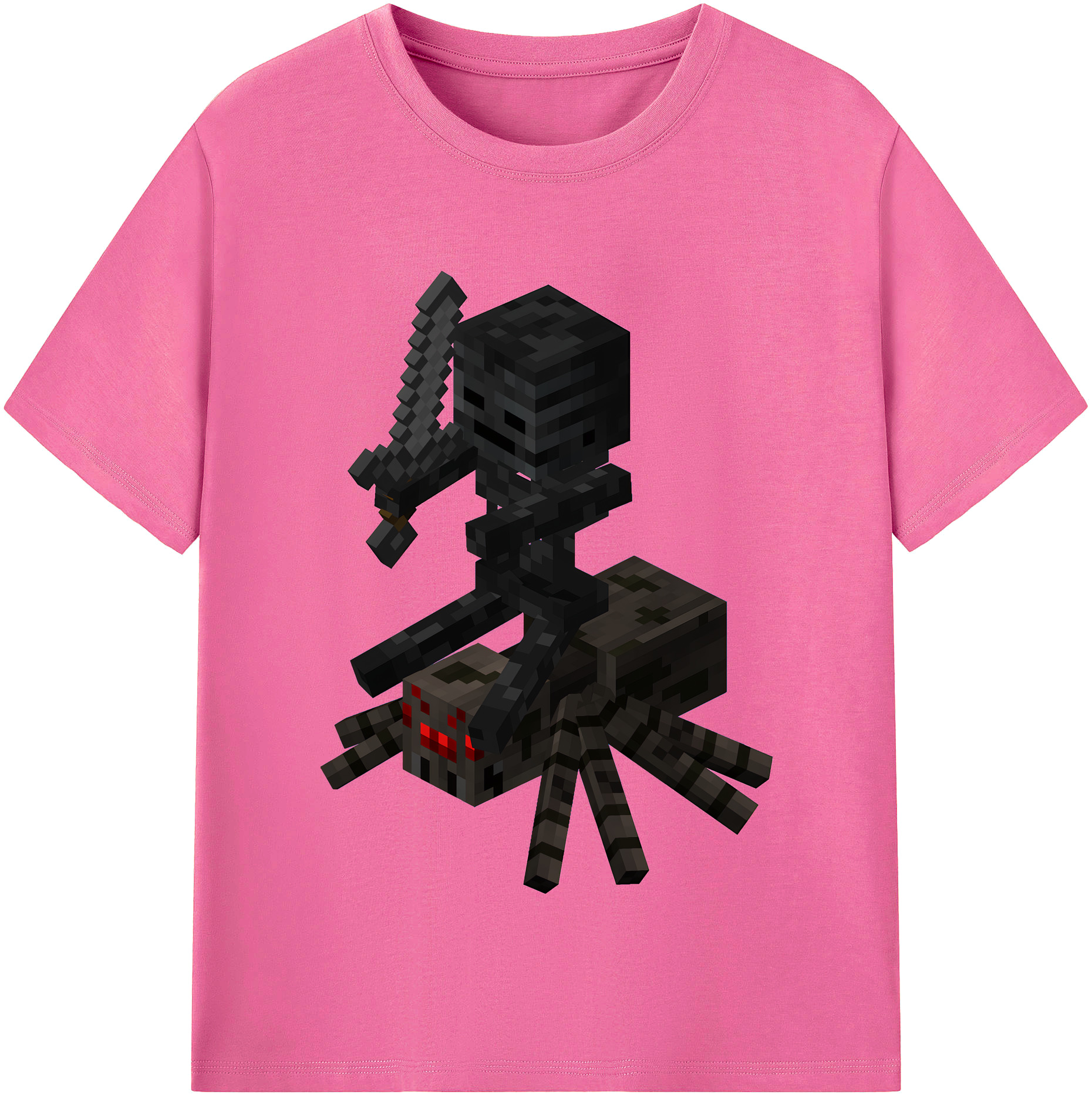 （画像用） マインクラフト ブロックの世界 Minecraft MC Block world レディースカジュアルプリントTシャツ（綿100％）